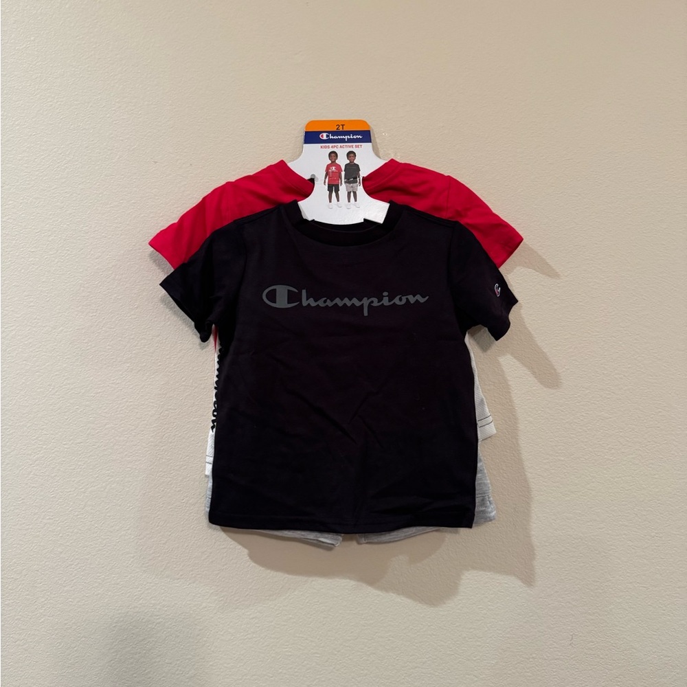 NWT Champion Kids Black and Red T-Shirt
